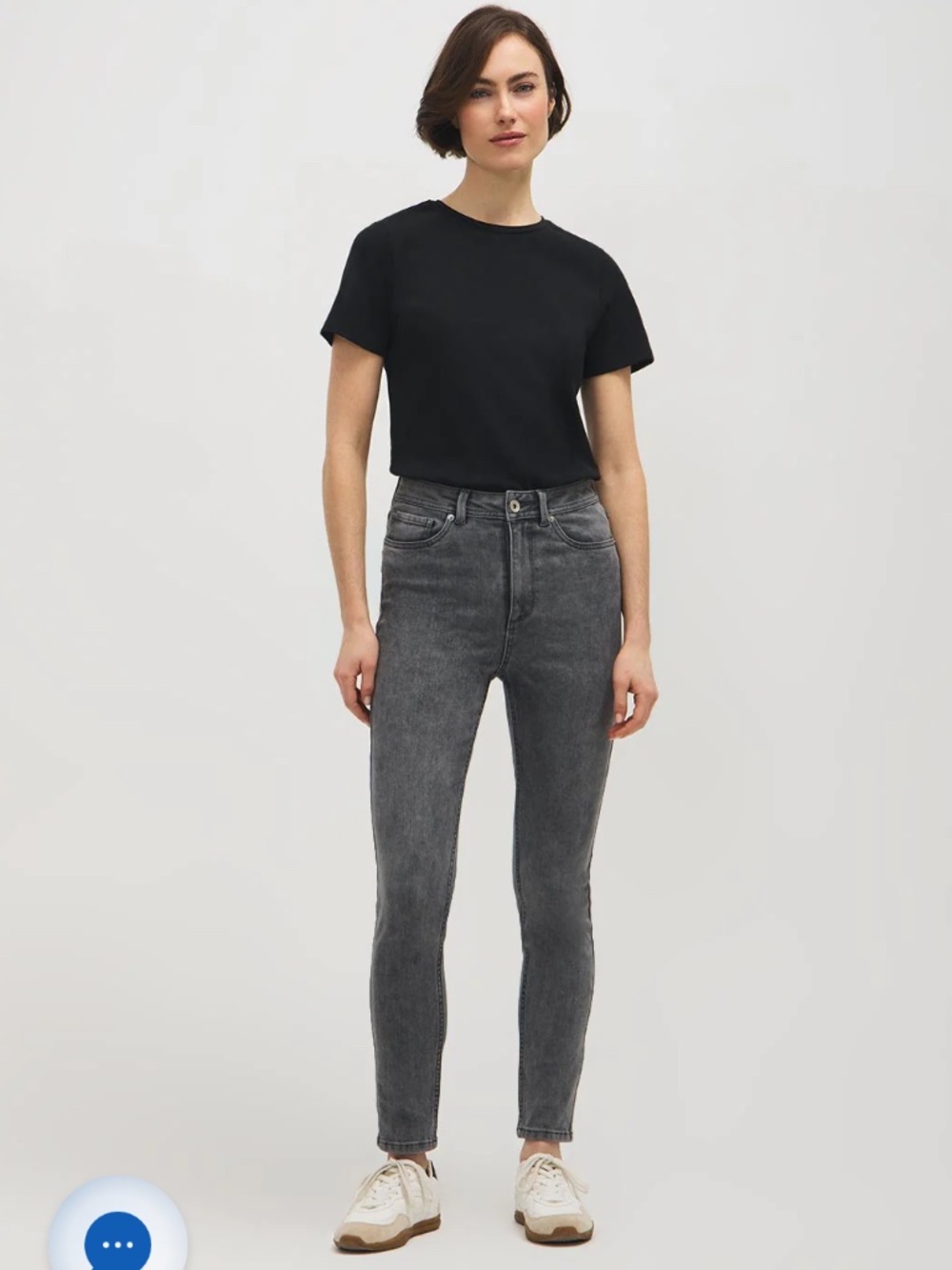 EUC Le Chateau Cotton-Blend High-Waisted Skinny Tapered Jeans in Grey Size 7